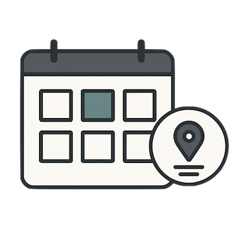 Schedule and spot selection placeholder